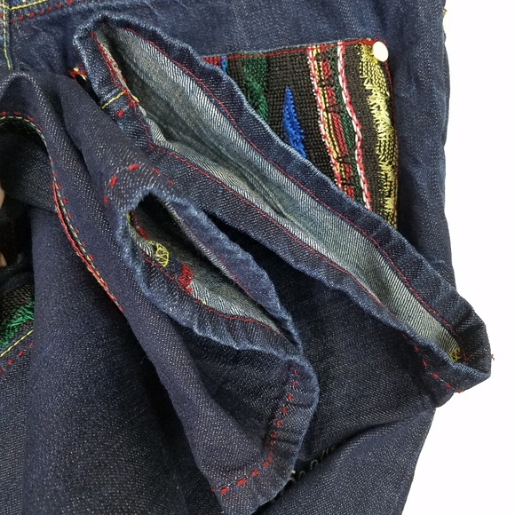 Coogi mixed media sweater embellish jeans 36w - Picture 4 of 7
